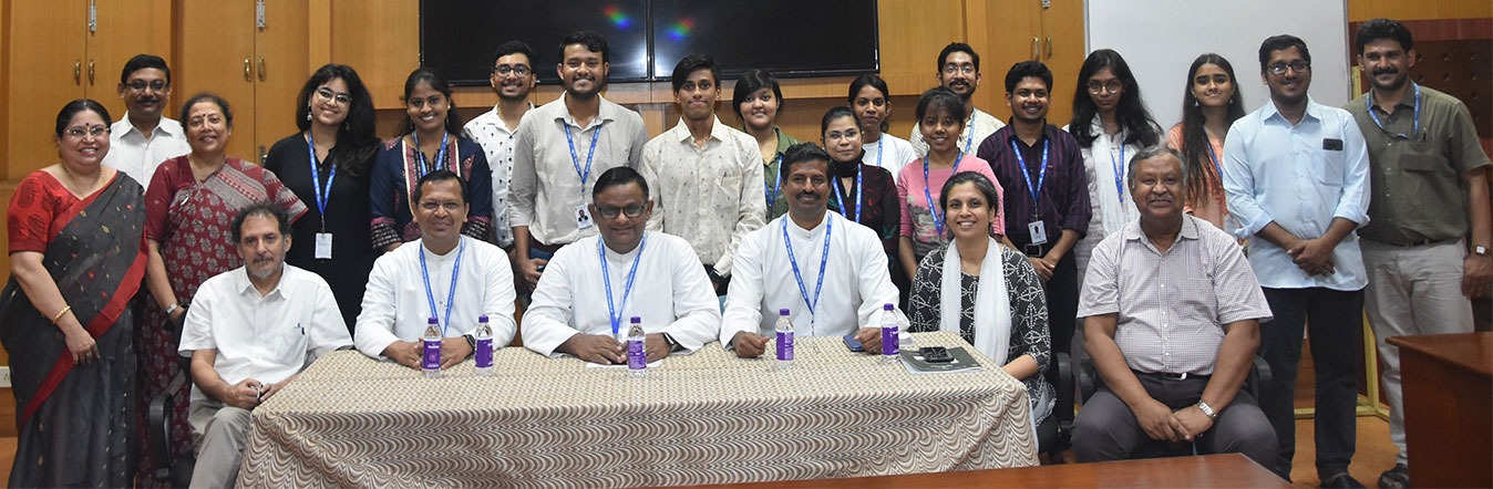 Jesuit Fathers and Staff Members with the prize winners of Competition Organized in the occasion of Ignation Year Celebration, 2021-22